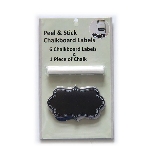 Chalkboard Labels With Edge Printed, Pack 6