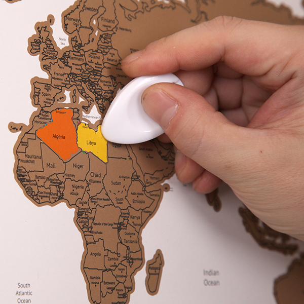 Scratch Off Magnetic World Travel Map