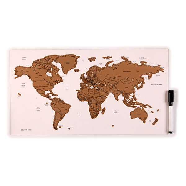Scratch Off Magnetic World Travel Map