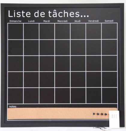DC333 55.9x55.9cm Chalkboard Monthly Planner