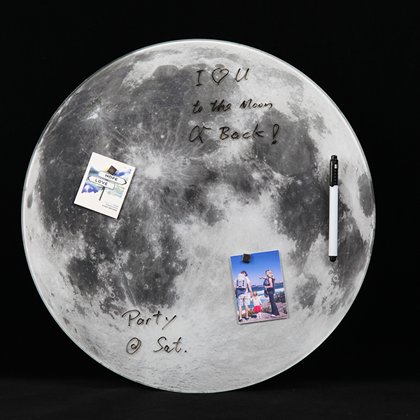 The Moon Magnetic Glass Board