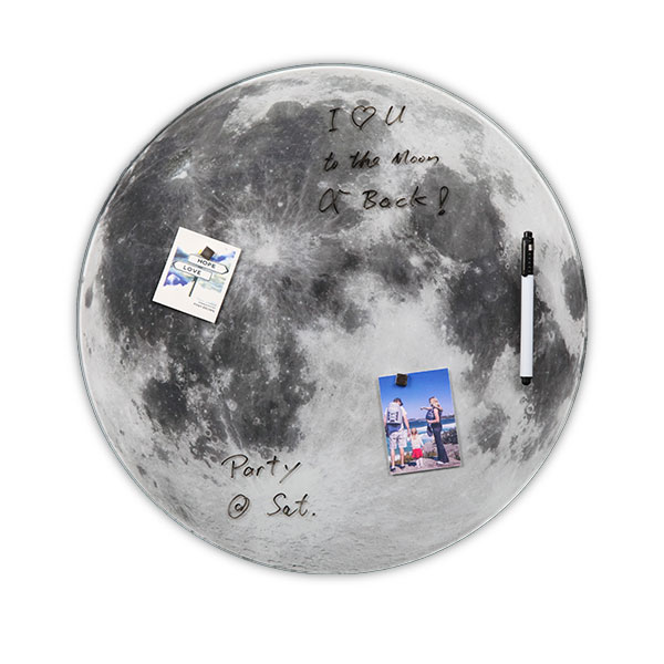 The Moon Magnetic Glass Board