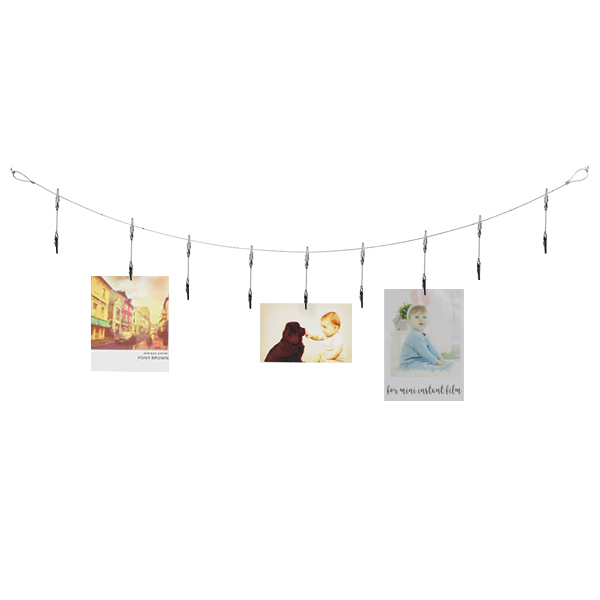 Steel Wall Hanging Photo Display with Clips