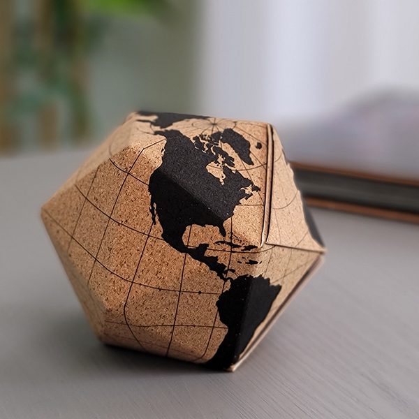 Mini Cork Foldable Globe