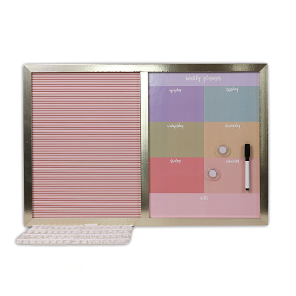 Magnetic Weekly Planner Letter Board Combo