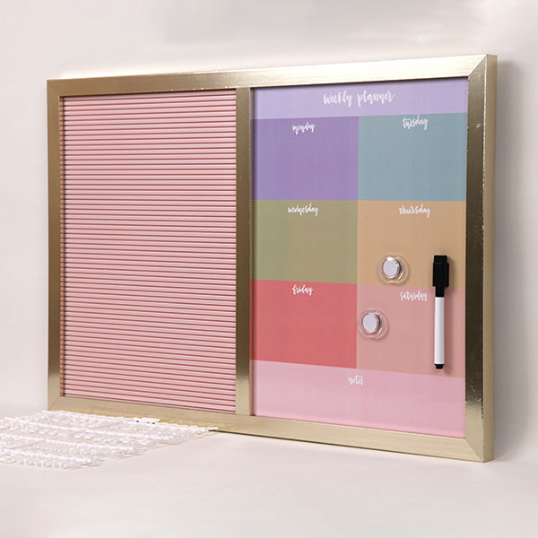 Magnetic Weekly Planner Letter Board Combo