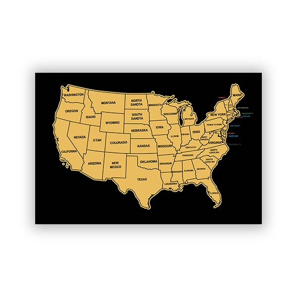 Scratch Off US Map