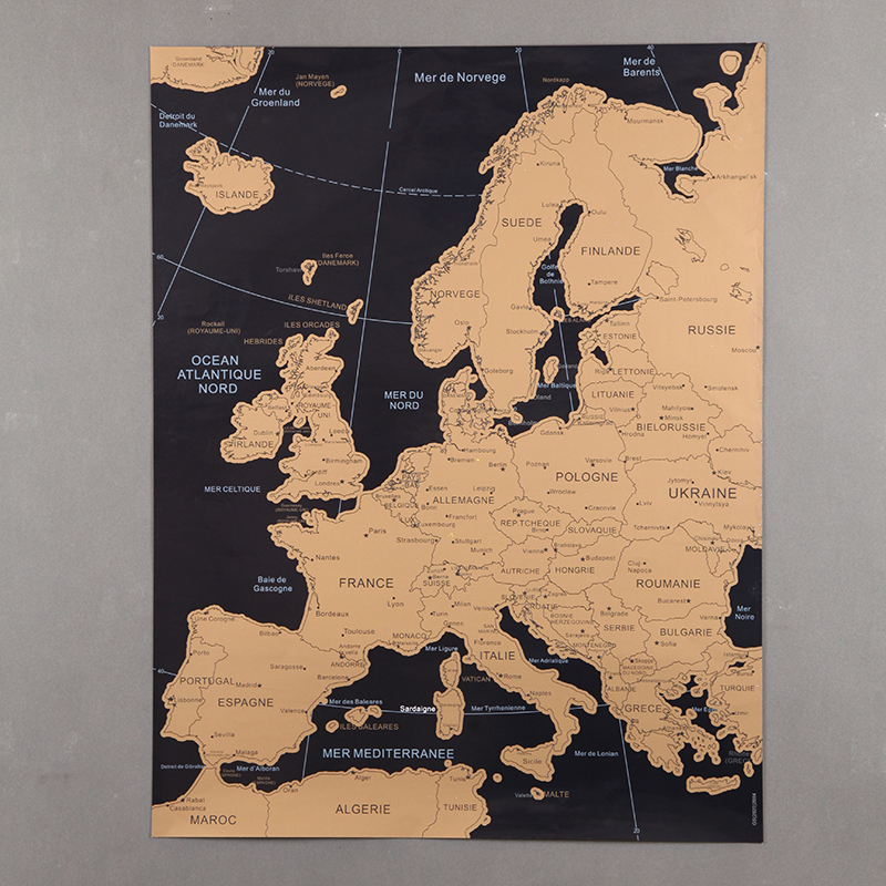 Scratch Europe Map Poster