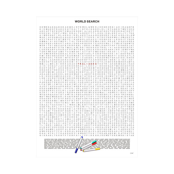 196 Countries Word Search Puzzle Poste