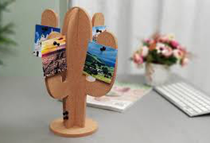 <strong>Cork Cactus Tabletop Photo Holder</strong>