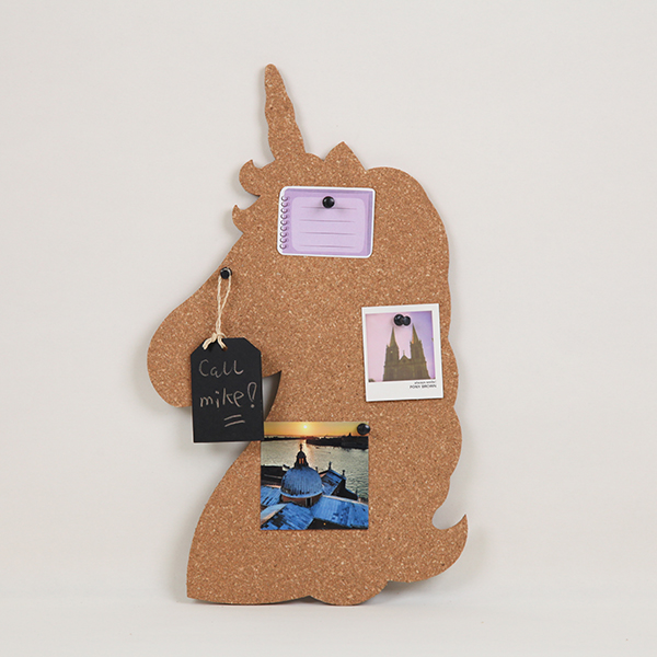 Unicorn Shaped Cork Board