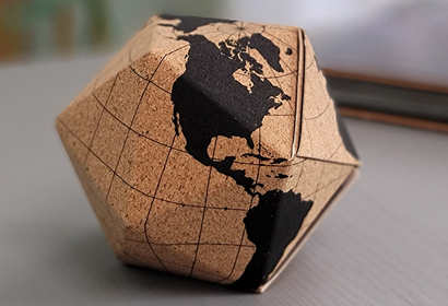 Mini Cork Foldable Globe