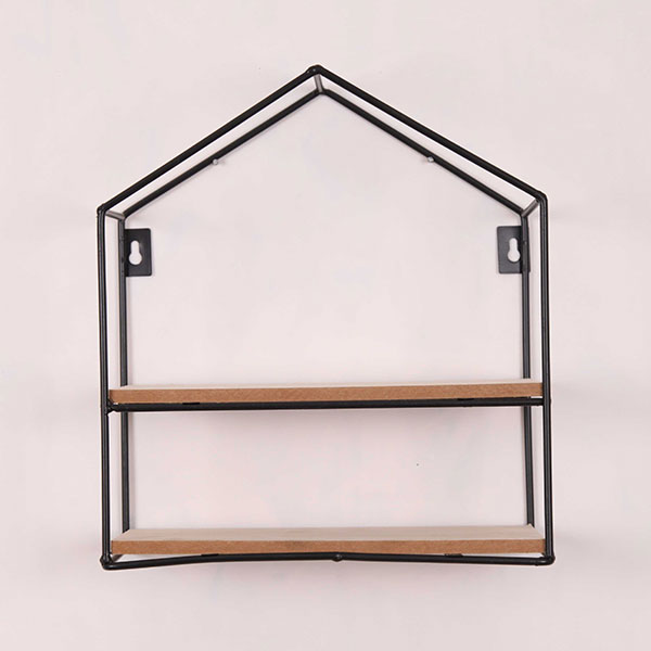 House Shaped Wood Hanging Floating Shelf