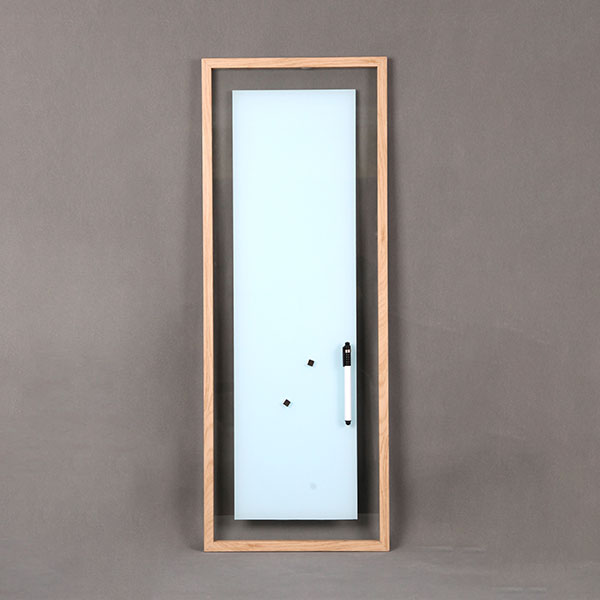 Wooden Frame Magnetic Glass Whiteboard