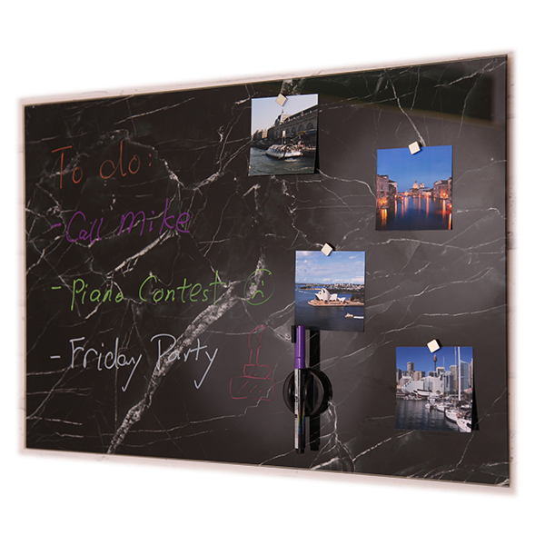 Marble Design Magnetic Glass Board