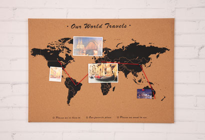 World Travel Cork Board