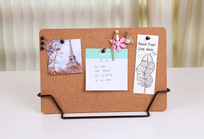 Cork Board with Iron Holder