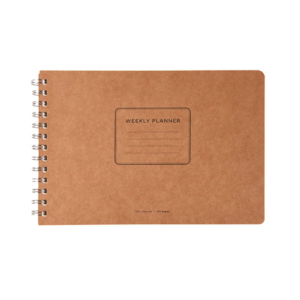 Undated Weekly Planner Notebook