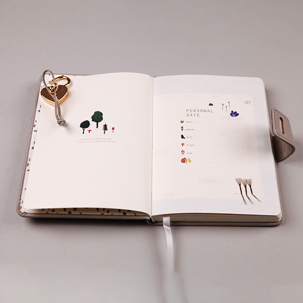 Heart Shaped Lock Journal Planner