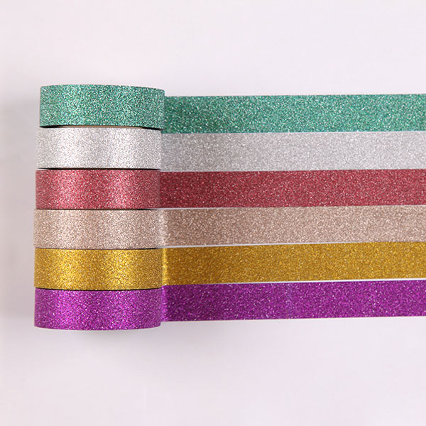 Colored Skinny Glitter Washi Tape