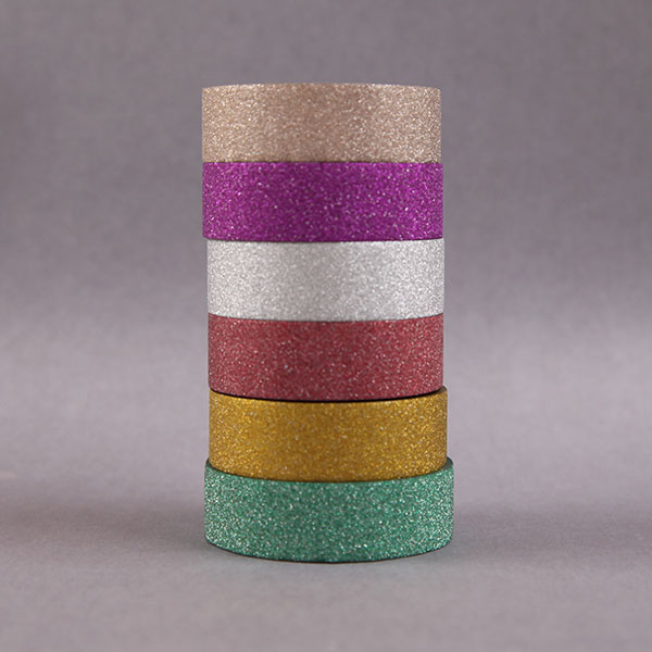 Colored Skinny Glitter Washi Tape