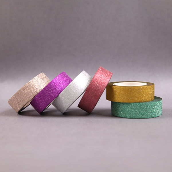 Colored Skinny Glitter Washi Tape