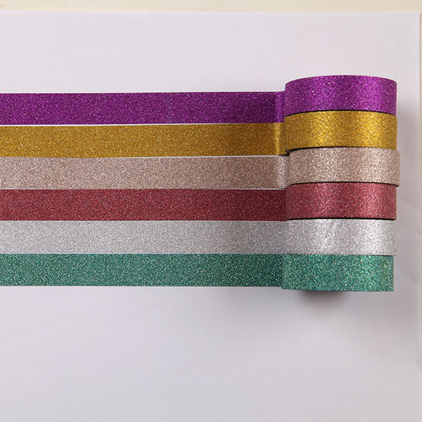 Colored Skinny Glitter Washi Tape