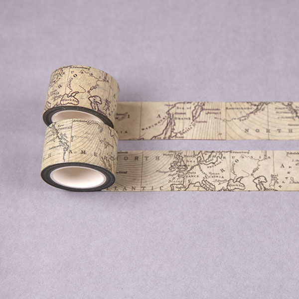 Vintage Map Washi Tape