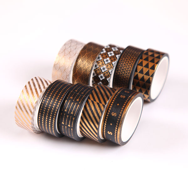 Black Gold Foil Washi Tape 