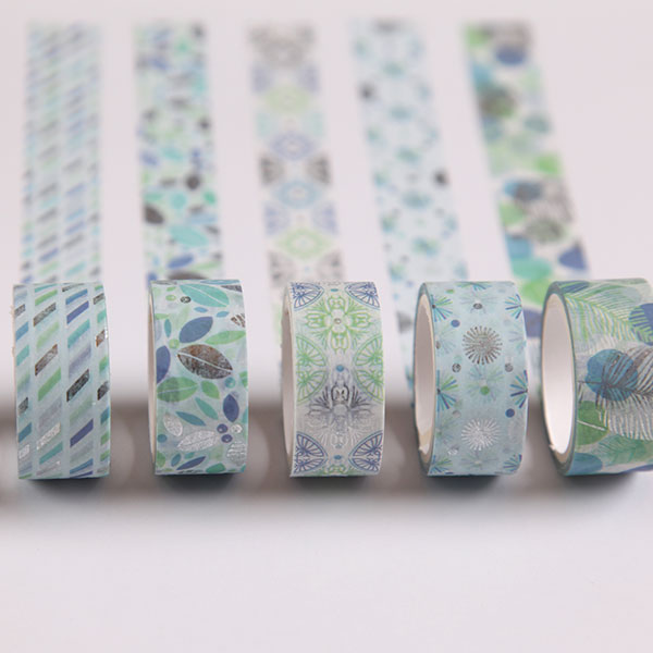 Silver Flower Washi Tape