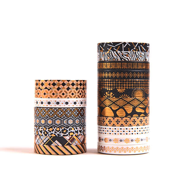 Thin Black Gold Washi Tape