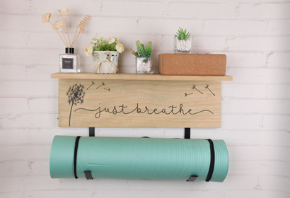 <strong>Wooden Yoga Mat Holder</strong>