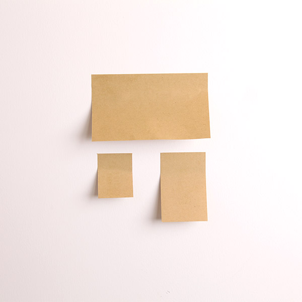 Set 3 Kraft Paper Sticky Notes