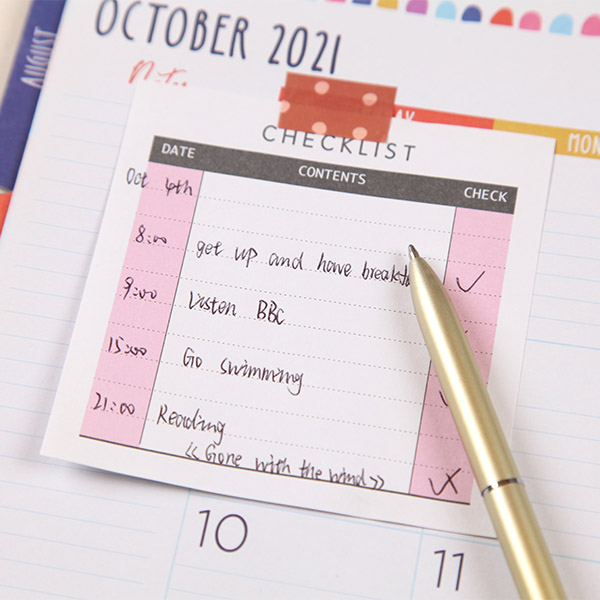 Weekly Planner Sticky Notes Pad