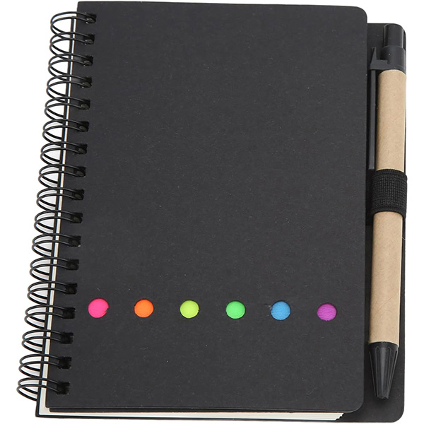 Spiral Notebook with Sticky Notes